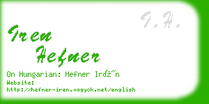 iren hefner business card